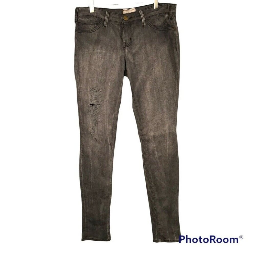 Current/Elliott The Skinny Bleach Out Night/Studs Jeans Size 25